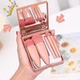thumbnail image 2 of Juego de 5 pinceles de maquillaje portátiles, multifunción, sueltos, con espejo, para rubor, herramientas de belleza, 2 of 6