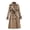 Khaki, variant on Women's Trench Coat Double-Breasted Classic Lapel Overcoat Windproof Long Belted Jacket Fall Outerwear with Pockets