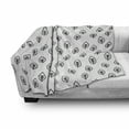 thumbnail image 3 of Foliage Soft Flannel Fleece Blanket, Minimalist Leaf Pattern Spring Nature Eco Rural Inspired Simplistic Art Design, Cozy Plush for Indoor and Outdoor Use, 70" x 90", Black and White, by Ambesonne, 3 of 6