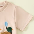 thumbnail image 4 of UAYOTSE Toddler Baby Boy Summer Outfit Embroidered Short Sleeve T Shirt Tops Pockets Shorts Knit Clothes Set,Sizes 3-6 Months, 4 of 6