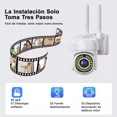 thumbnail image 4 of Sjrohe Cámara De Seguridad De 360° 1080p Wifi Hd Con Alarma Dpb10 Con Resolución De Visión Nocturna Incluida Blanca, 4 of 8