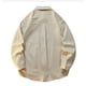 thumbnail image 3 of Blusa y camisa de manga larga con cuello vuelto para hombre, blusa informal a cuadros a la moda con botones y cuello vuelto, blusa de poliéster para hombre, 3 of 3