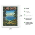 thumbnail image 2 of Lake Tahoe California - Riding Boating Swimming Fishing Hiking Golf - Vintage Travel Poster by Kerne Erickson - Japanese Unryu Rice Paper Art Print (Unframed) 17 x 22 in, 2 of 4