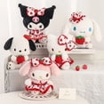 thumbnail image 2 of Sanrio Fresh Strawberry Kuromi Melody Pochacco Hellokitty Cinnamoroll Plush Toy Girl Plush Keychain Pendant Cartoon Stuffed Doll, 2 of 5