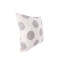 thumbnail image 4 of Polka Dot White & Gray Cotton Decor Accent Throw Pillow, 18" x 18", 4 of 5