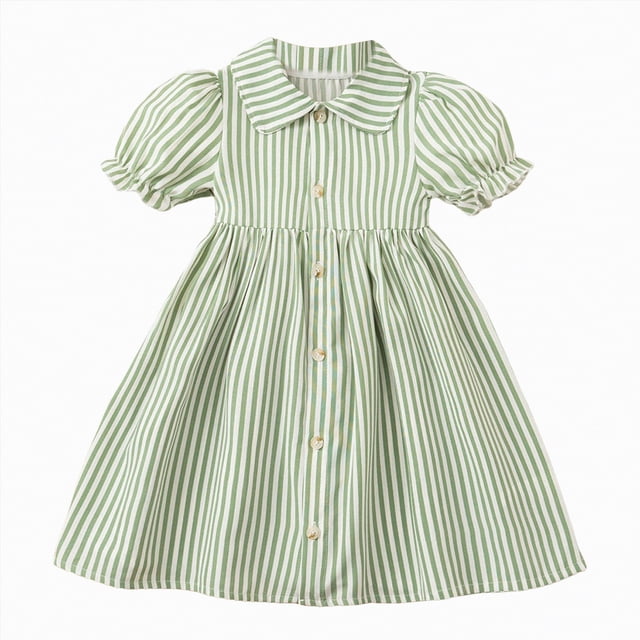 gdxvjhbj Robes d'Été pour Filles Robes pour Filles à Nouer dans le Dos à Volants Superposés Robe Trapèze Fluide d'Été Sans Manches Robe d'Été Taille 9-10 (Vert, 9-10 Ans)