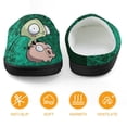 thumbnail image 5 of Invader Zim Pig Cartoon Kid's Cotton Slippers Winter Warm Soft Plush Slippers with Rubber Sole Non-Slip Indoor Outdoor Slip on Shoes Fluffy House Slippers For Boys Girls Teen, 5 of 8