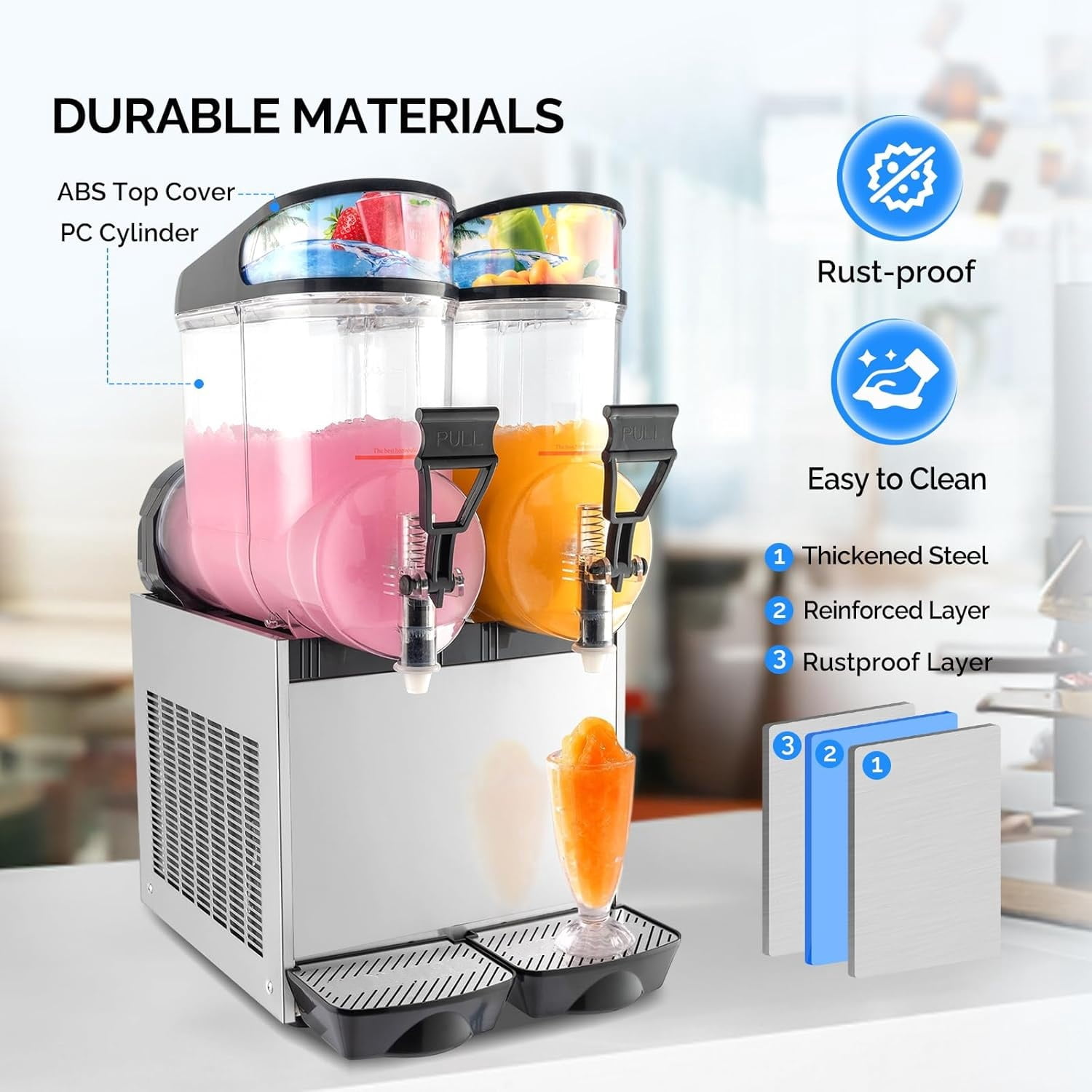 Ktaxon Commercial Slushie Machine, 8 Gal Slushly Maker Frozen Drink Machine,110V