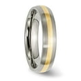 thumbnail image 4 of Chisel Titanium Brushed with 14k Gold Inlay 5mm Band, 4 of 7