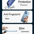 thumbnail image 2 of Allytech for iPhone 14 6.1 Inch Clear Case, Not Yellowing Shockproof Frosted Camera Protection Case Hard PC Phone Case with Protective Bumper Slim Fit for iPhone 14Silver, 2 of 6