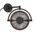 thumbnail image 6 of Circulation Fan with Adjustable Folding Arm / VIVI / Walnut Swivel U-00024 electric household fan type ALASKA since1950, 6 of 7
