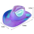 thumbnail image 3 of Censtreet LED Light up Cowboy Hat Glow in The Dark Cowgirl Hats Party Festival Colourful Cowboy Hat, 3 of 6