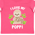 thumbnail image 4 of Inktastic Cute Sloth I Love My Poppi with Green Leaves Boys or Girls Toddler T-Shirt, 4 of 5