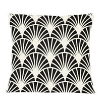Designart Retro Art Deco Waves I' Mid-Century Modern Throw Pillow - 12x20