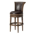 thumbnail image 1 of Maven Lane Pullman Tabouret de Bar, Fini Noyer, avec Cuir Végane Marksman Saddle, 1 of 6