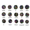 thumbnail image 2 of Mandala Crafts Letter Alphabet Pony Bead Set for Bracelet, Rave Kandi Jewelry Making; Color on Black 6mm Sorted 600 Bead Letters;, 2 of 6