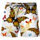 thumbnail image 1 of Pantalones cortos informales de secado rápido para hombre, Shorts con estampado clásico de mariposa de dibujos animados, tabla de playa para correr, surf con cordón Fivean unisex, 1 of 2