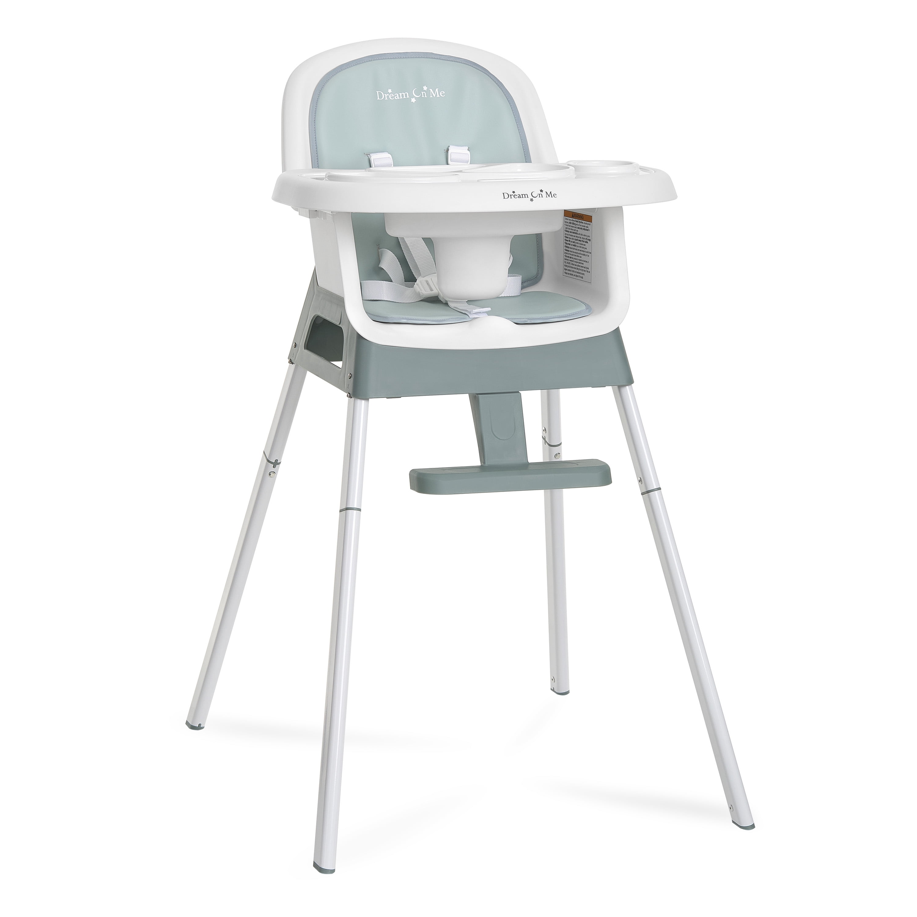 Dream On Me Lightweight & Convertible Curio Sit N Seek High Chair, Mint