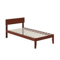 thumbnail image 2 of AFI Boston 14" Twin Wood Platform Bed Frame with Modern Headboard, Walnut, 2 of 4