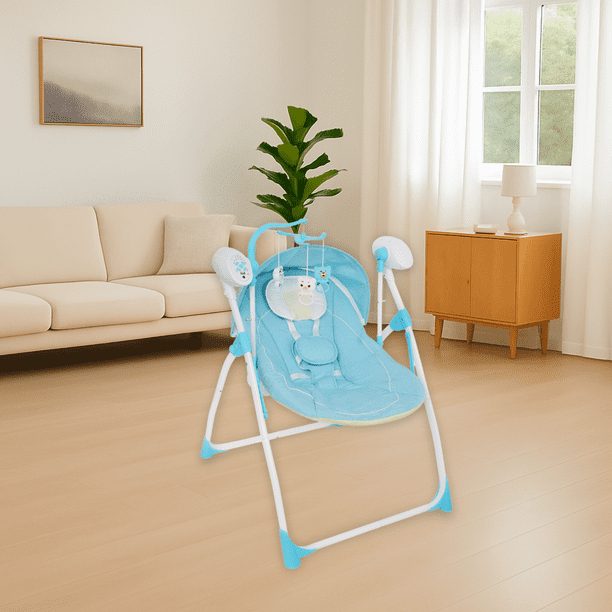 Columpio Para Bebé Aeiou Md-305c Baby Rocker Mecedora Azul