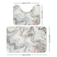 thumbnail image 2 of Marble Bathroom Rugs, 2 Pieces Bath Rug Mat U Shaped Toilet Rugs, Soft Absorbent Bath Rugs, Machine Washable, Non-Slip Bath Mats For Tub, Shower And Bath Room, 2 of 6