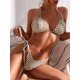 thumbnail image 2 of Bikini ZAFUL Triangle para mujer Halter, 2 piezas, amarillo, geométrico, 2 of 5