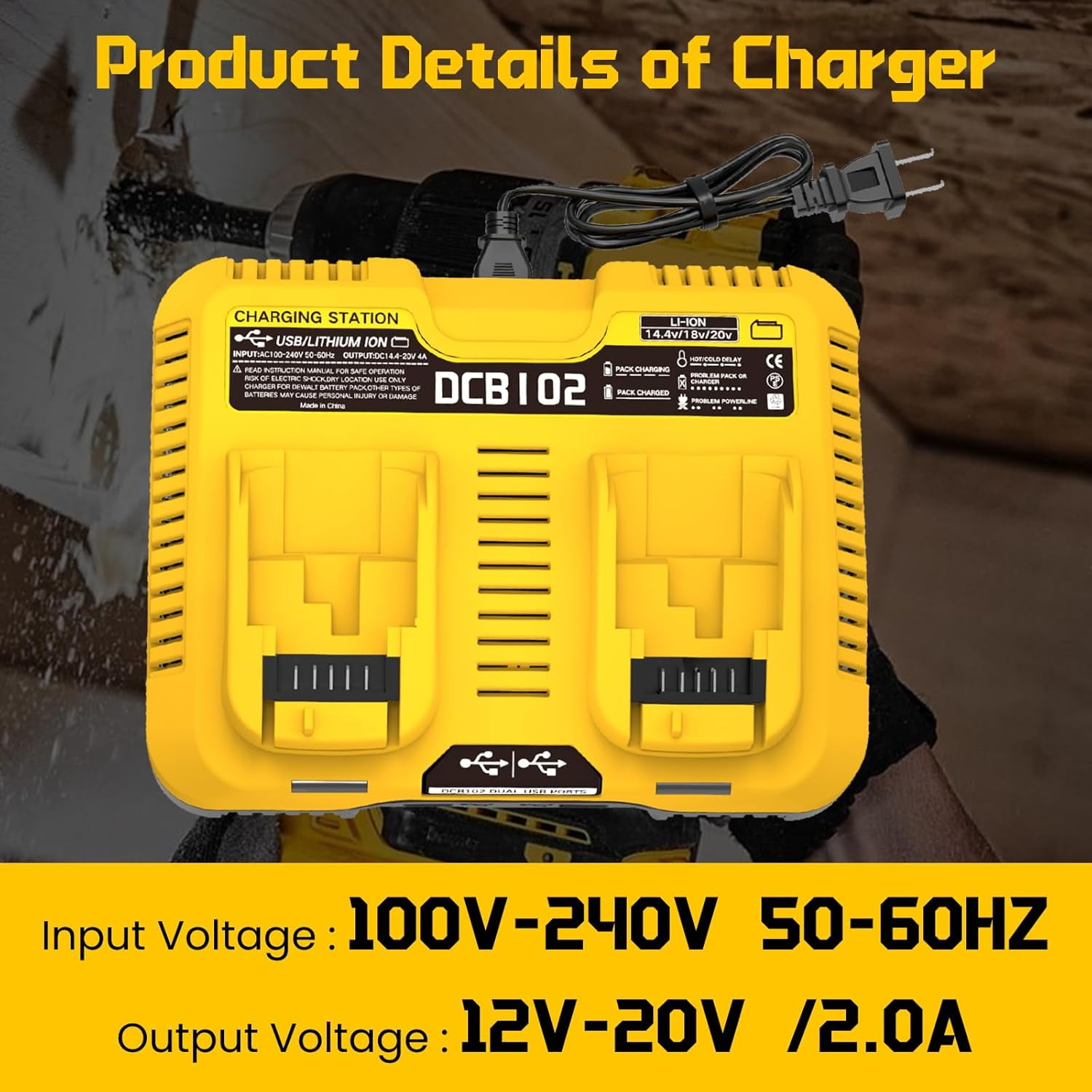 2PACK 12.0Ah 12V Battery Replacement for Dewalt 12V Battery and Charger Kit Compatible with Dewalt 12 Volt Max DCB120 DCB122 DCB124 DCB125 DCB126 DCB127