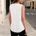 thumbnail image 4 of Edvintorg Womens Summer Tank Tops V Neck Workout Loose Fit Blouses Spring Fashion Outfits Beach Vacation Casual Sleeveless Shirts, 4 of 8