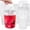 Clear, variant on Mini Plastic Disposable Drink Buckets – with Lids & Straws, Small Drink Containers for Holiday Party