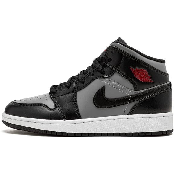 Big Kid's Jordan 1 Mid "Shadow Red" Black/Gym Red-Particle Grey (554725 096) - 6