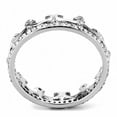 thumbnail image 3 of High polished (no plating) Stainless Steel Ring with AAA Grade CZ in Clear for Women Style DA267, 3 of 5