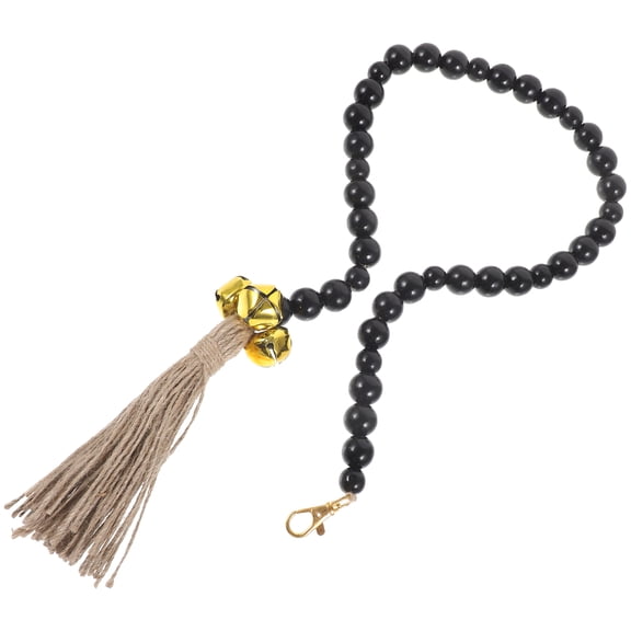 NIAIZEK Wear Resistant Black Beads Dog Door Bell for Household Training and Decor
