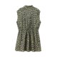 thumbnail image 4 of HH TRAF Blusa de verano para mujer con botones de solapa, blusas decoradas, top con estampado de leopardo, camisa informal con lazo y cordones, sin mangas, ajustada, 4 of 5