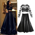 thumbnail image 3 of Faithtur Robe de Soirée Formelle pour Femmes Longue Robe de Bal en Dentelle avec Manches Découpées, 3 of 3