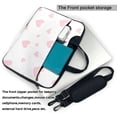 thumbnail image 3 of YFYANG 14 inch Universal Laptop Bag Oxford Cloth Laptop Sleeve, Multi-functional Pink Cute Heart Doodle Notebook Computer Messenger Bag Handbag, 3 of 8