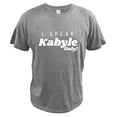 thumbnail image 1 of Camiseta clásica "I Speak Kabyle Only" con estampado creativo bereber amazigh, manga corta, algodón, talla UE., 1 of 7
