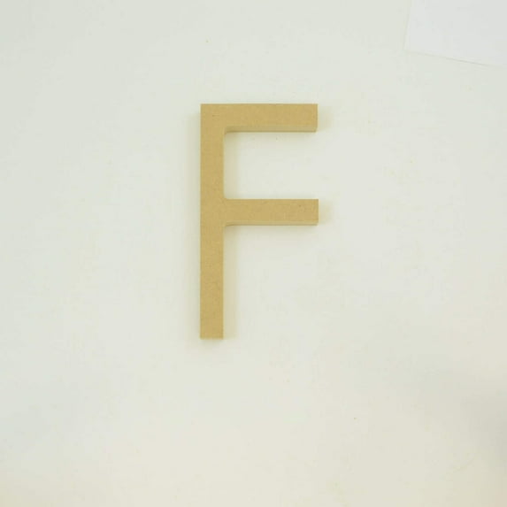 Package of 1, 14 Inch X 1/2" Thickness MDF Letter F in The Century Gothic Font, Thick, Upper Case for Art & Craft Project, Made in USA