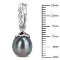 thumbnail image 5 of Everly Women's Cultured Tahitian Pearl & Diamond Accent 10k White Gold Infinity Drop Earrings, 5 of 7