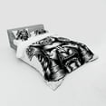 thumbnail image 3 of Ambesonne Japanese Bedding Set 3 Pcs, Samurai Martial, Twin XL, Black White, 3 of 3