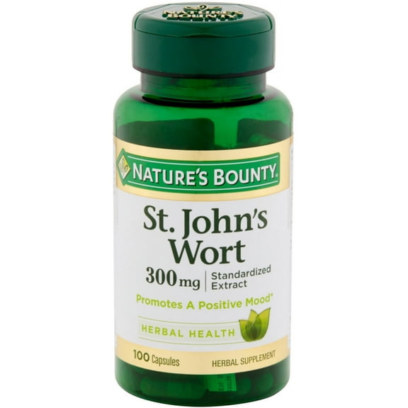 Nature's Bounty St. John's Wort 300 mg Capsules 100 ea (Pack of 2)