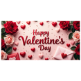 thumbnail image 1 of Valentine's Day Backdrop Romantic Roses Happy Valentine's Party Banner Love Decorations Photography Props Event Background, 1 of 4