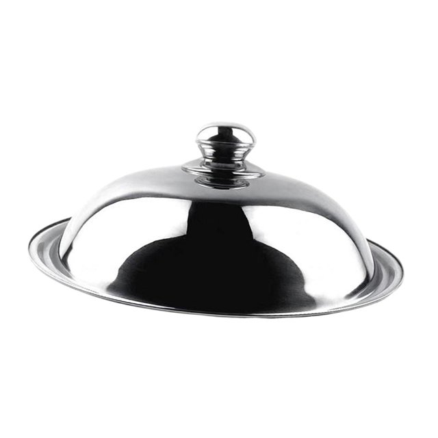 Tapa de acero inoxidable con perilla, resistente, multiusos, para sartén de cocina, repuesto para accesorios de bar y buffet.