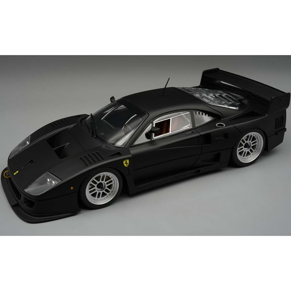 Ferrari F40 LM Matt Black w/Enkei Silver Wheels "Press Version" (1996) Ltd Ed to 75 pcs 1/18 Model Car by Tecnomodel