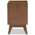 thumbnail image 5 of Baxton Studio Brighton Mid-Century Modern White and Walnut Wood 3-Drawer Storage Nightstand, 5 of 8