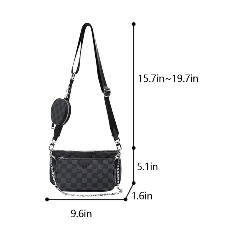 Sexy Dance Womens Checkered Tote Shoulder Bag,PU Vegan Leather Crossbody  Bags,Fashion Satchel Bags,Big Capacity Handbag With Coin Purse including 3  Size Bag 6 in 1 Set,Pink Print 