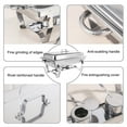 thumbnail image 5 of 6 Pack Chafing Dish Buffet Set, 8QT Buffet Servers and Warmers Chaffing Servers Stainless Steel with 2 Half Size Food Pans, 5 of 9