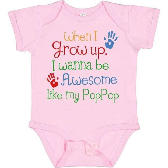 Loved By Pop Pop Baby Bodysuit Poppop Awesome Grandpa Grandchild Hws Bodysuit Cute Baby Onesie, BABY BODYSUIT LAT 4424
