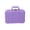 Purple, variant on Mini Wicker Picnic Basket, Decorative Prop Suitcase Vintage Storage Hamper Makeup Organizer, 8.67" Metal Lock Plastic Rattan Storage Box with Handles for Sundries Travel Camping and Outdoor Party