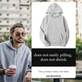 thumbnail image 4 of Sudadera con capucha Sudadera con capucha unisex de algodón Sudadera con capucha que absorbe el sudor Sudadera con capucha, gris claro, S AweSitey AP000776-10, 4 of 7