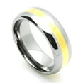 thumbnail image 2 of Men Women Tungsten Carbide Wedding Band Ring 8mm Comfort Fit Gold Plated Domed For Men & Women, 2 of 3